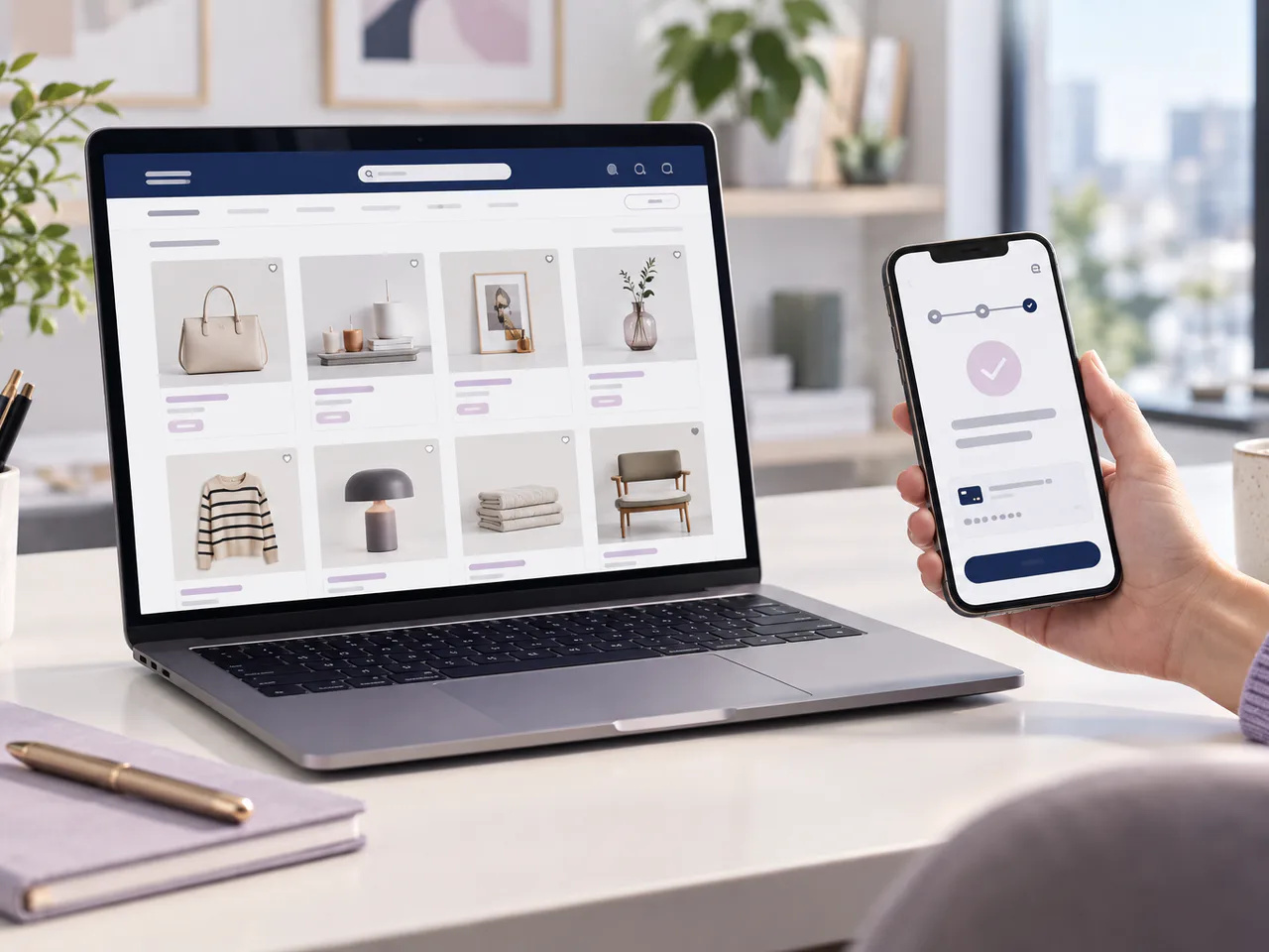 Parcours d’achat sur ordinateur et mobile